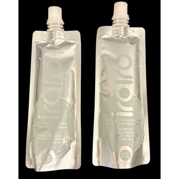 IroIro Haircolor Semi Permanent Natural Vegan Cruelty Free Coconut Oil SILVER 2 - Picture 1 of 2
